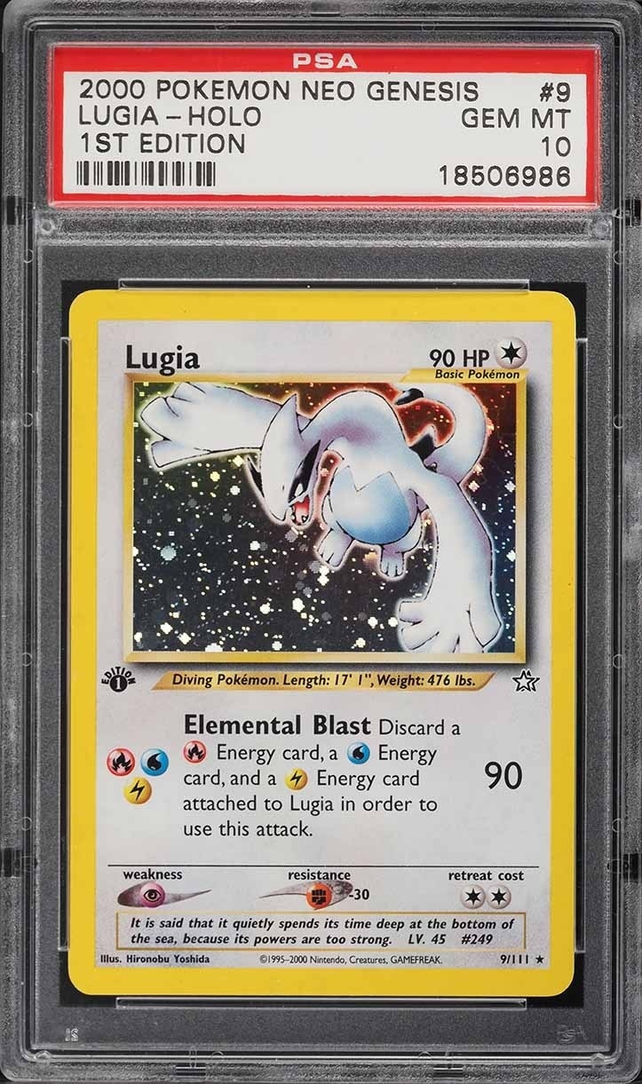 Pokemon 2000 Neo Genesis 1st Edition Lugia Holo PSA 10